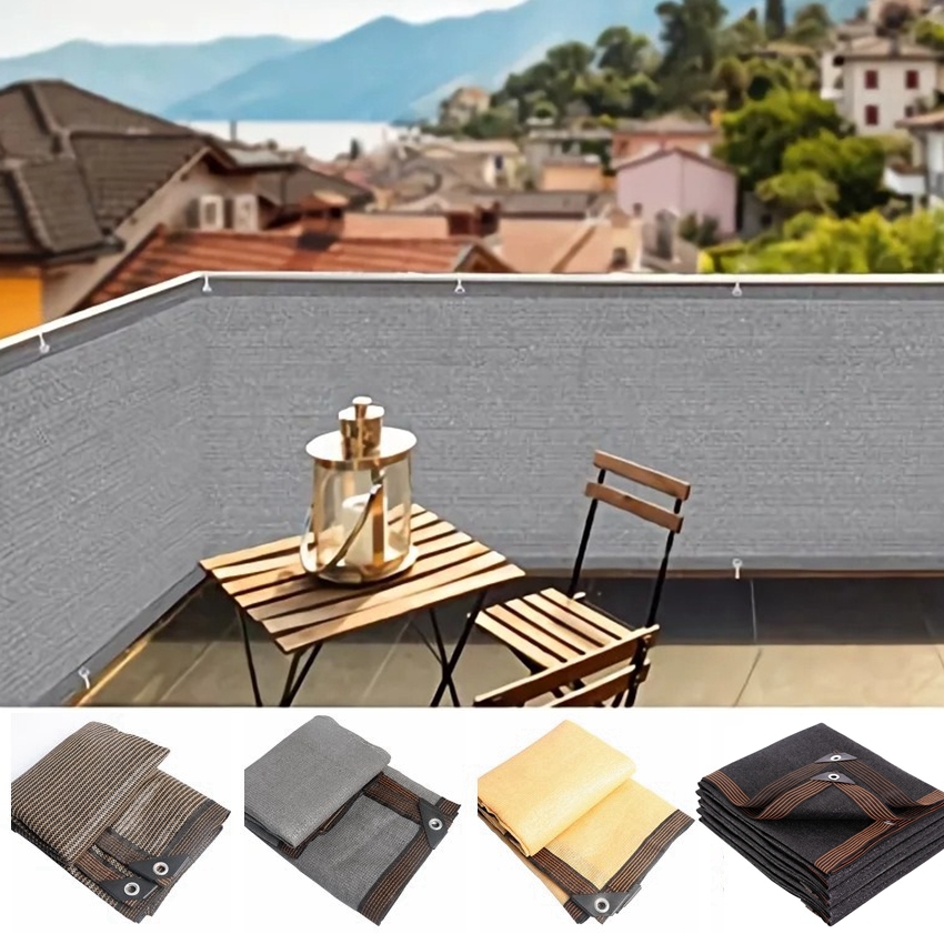 Outdoor Furniture Hdpe - 4 สีระเบียงหน้าจอความเป็นส่วนตัวกลางแจ้ง Sun Shade สุทธิ Gazebo