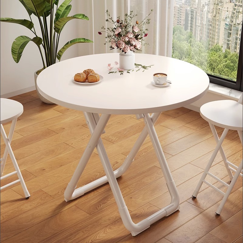 Outdoor Furniture Kitchener - โต๊ะอาหารพับได้ทรงกลม พกพาสะดวก ประหยัดพื้นที่ เหมาะสำหรับห้องครัว อพาร์ทเมนต์ขนาดเล็ก ระเบียงกลางแจ้ง