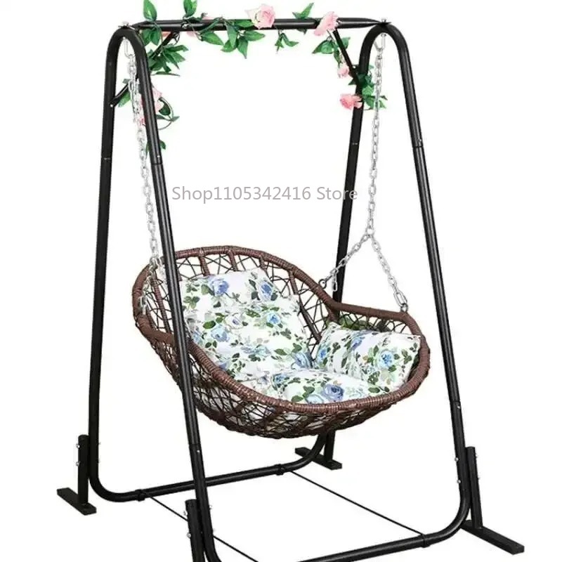 Outdoor Furniture Rattan - เก้าอี้หวายแขวนเดี่ยวสำหรับเด็ก เก้าอี้โยกในร่มและกลางแจ้ง เฟอร์นิเจอร์รูปทรงรังนกสำหรับระเบียงบ้าน