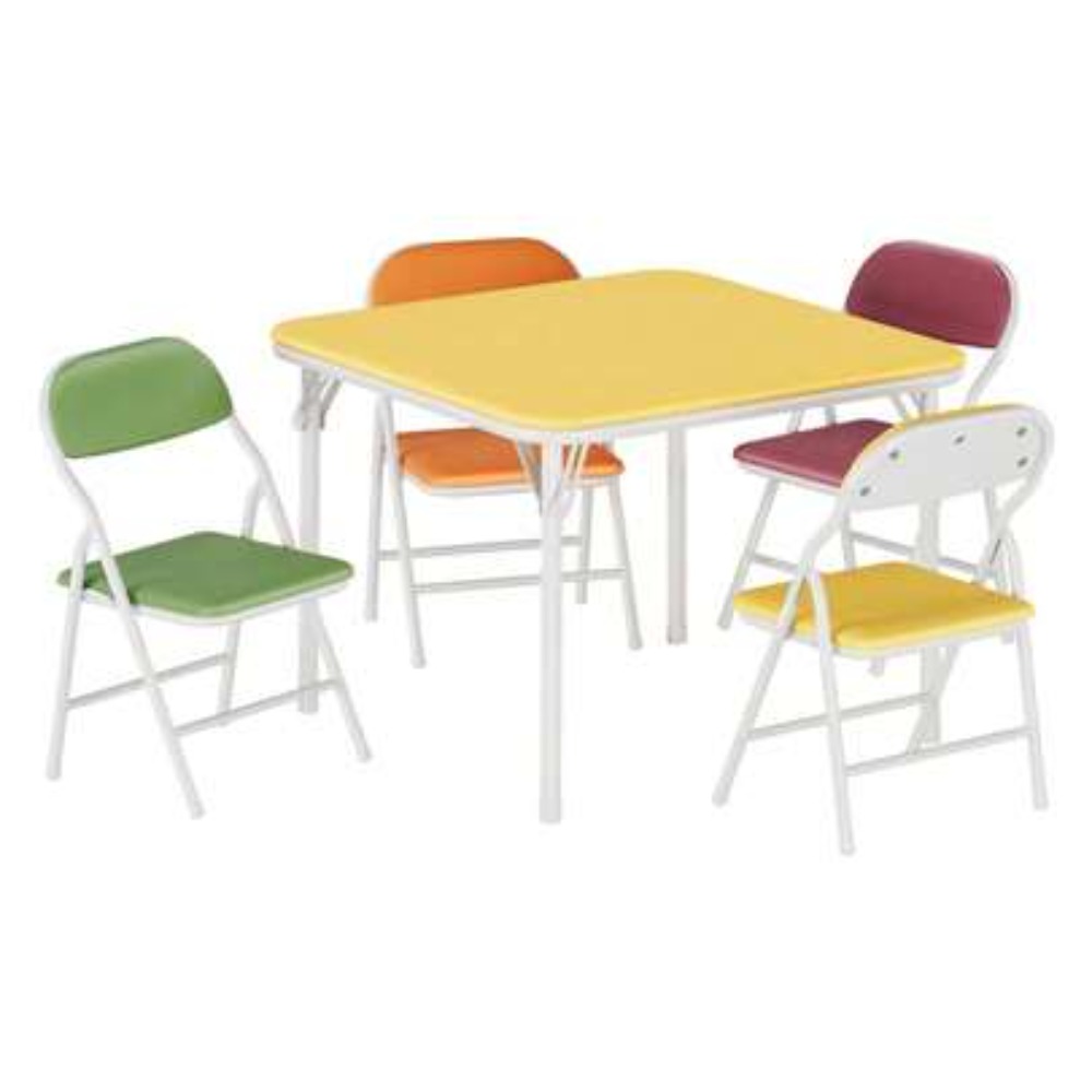 Outdoor Furniture Table And Chairs - ชุดโต๊ะและเก้าอี้พับได้ทรงสี่เหลี่ยมสำหรับใช้งานทั้งในร่มและกลางแจ้ง ชุดรับประทานอาหารแบบพับได้ขนาดกะทัดรัดพร้อมที่นั่งน้ำหนักเบาพกพาสะดวก เฟอร์นิเจอร์พับประหยัดพื้นที่สำหรับบ้าน งานเลี้ยง แคมป์ปิ้ง ปิกนิก