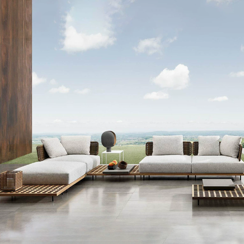 Outdoor Furniture Rattan - # ชุดโซฟากลางแจ้งสำหรับลานบ้าน วิลล่า ระเบียง เฟอร์นิเจอร์ไม้สักกันน้ำ สำหรับสวนกลางแจ้ง