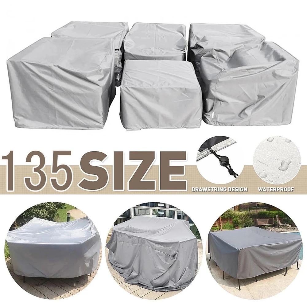 Outdoor Furniture Recliner Set - ชุดที่คลุมเฟอร์นิเจอร์ลานบ้านชุดที่คลุมโต๊ะและเก้าอี้กลางแจ้งทนทานต่อน้ำขนาดใหญ่