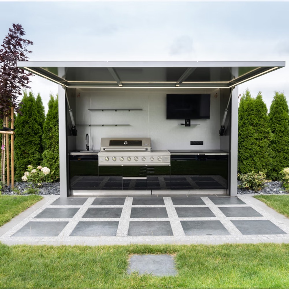 ครัวแคมป์ปิ้งพกพาพร้อมเตาบาร์บ - Outdoor Furniture Kitchener บทวิจารณ์และราคา