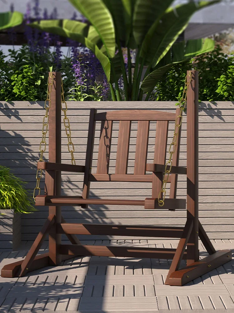 เก้าอี้โยกแขวนไม้เนื้อแข็งสำหร - Garden Swing Chair บทวิจารณ์และราคา