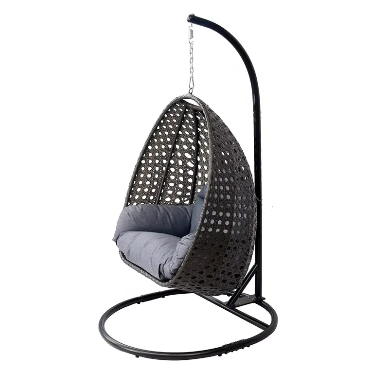เก้าอี้หวายทรงไข่สีดำสำหรับระเ - Garden Swing Chair บทวิจารณ์และราคา