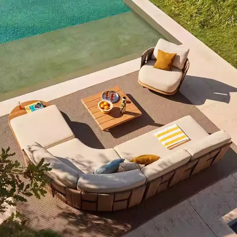 โซฟาหวายกลางแจ้งสไตล์นอร์ดิกสำ - Outdoor Furniture Rattan บทวิจารณ์และราคา