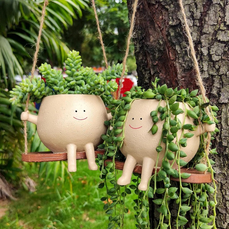 กระถางต้นไม้รูปหน้าคนน่ารัก วั - Garden Swing Chair บทวิจารณ์และราคา