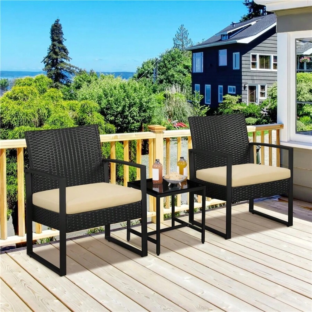 ชุดเฟอร์นิเจอร์หวายกลางแจ้ง 3  - Outdoor Furniture Rattan บทวิจารณ์และราคา