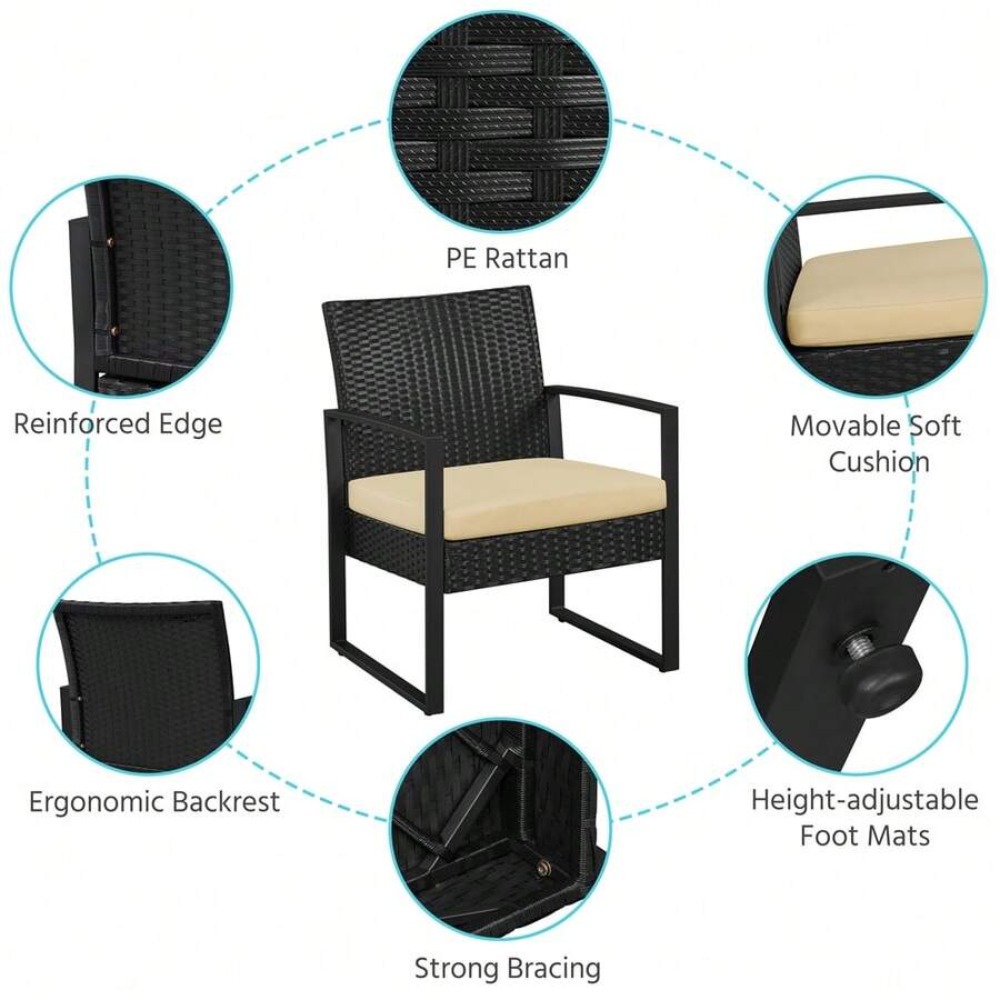 ชุดเฟอร์นิเจอร์หวายกลางแจ้ง 3  - Outdoor Furniture Rattan บทวิจารณ์และราคา