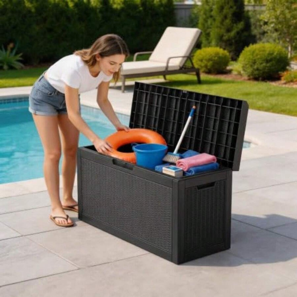 กล่องเก็บของกลางแจ้ง กล่องเก็บ - Outdoor Furniture Rattan บทวิจารณ์และราคา