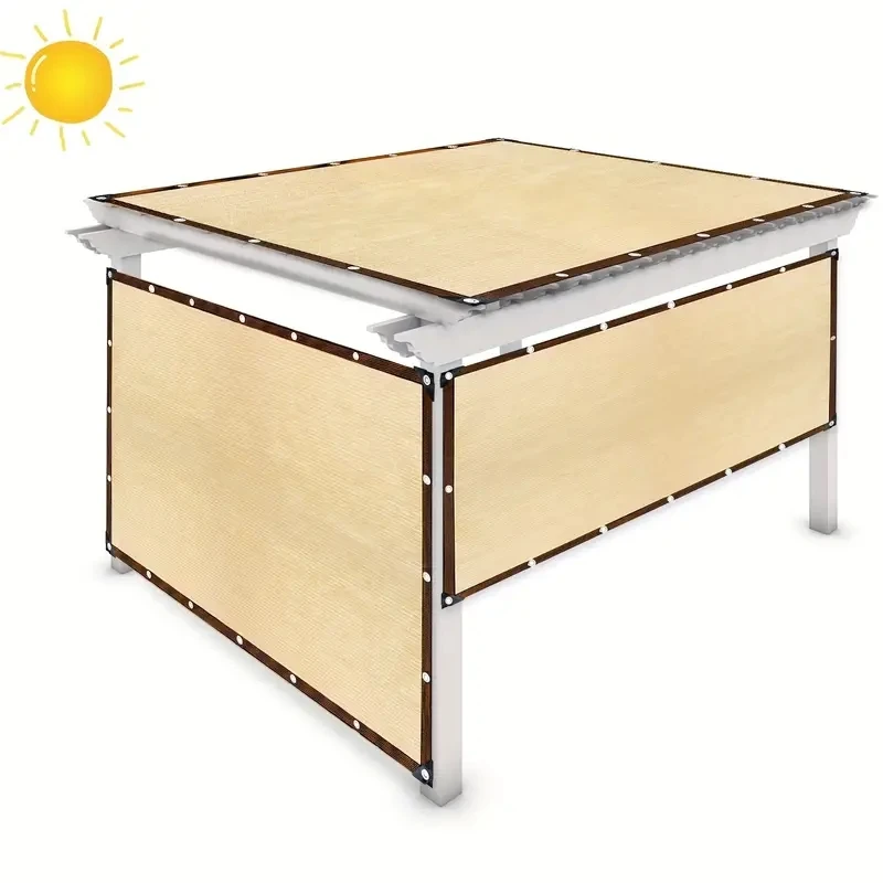 ที่บังแดด90% สีเบจกันแดดในสวนโ - Outdoor Furniture Hdpe บทวิจารณ์และราคา