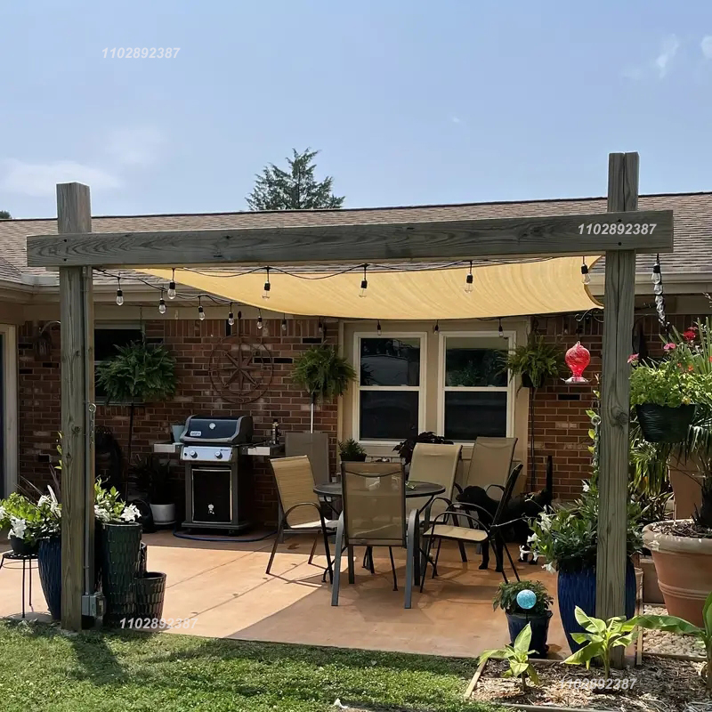 ที่บังแดด90% สีเบจกันแดดในสวนโ - Outdoor Furniture Hdpe บทวิจารณ์และราคา