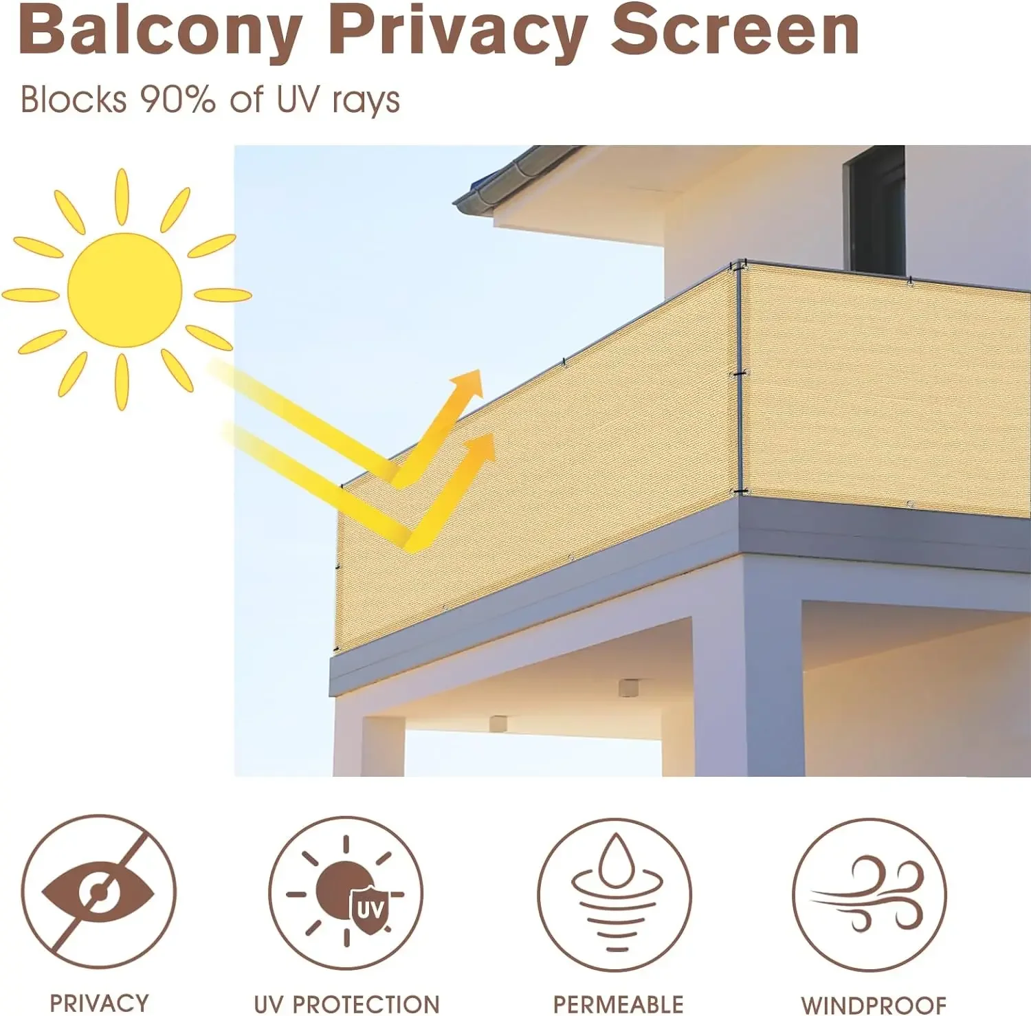 หน้าจอความเป็นส่วนตัวระเบียง 4 - Outdoor Furniture Hdpe บทวิจารณ์และราคา