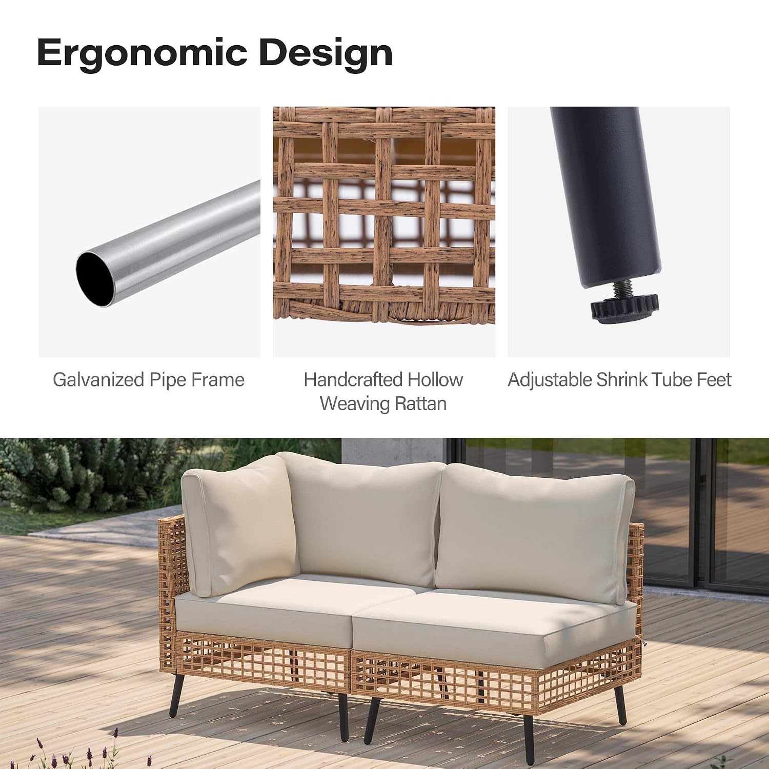 ชุดเฟอร์นิเจอร์ระเบียงกลางแจ้ง - Outdoor Furniture Rattan บทวิจารณ์และราคา