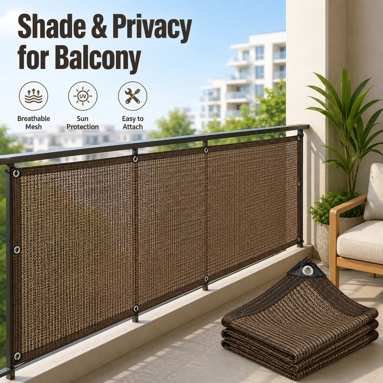 ตาข่ายบังแดดลานขนาดใหญ่ – สีกา - Outdoor Furniture Hdpe บทวิจารณ์และราคา