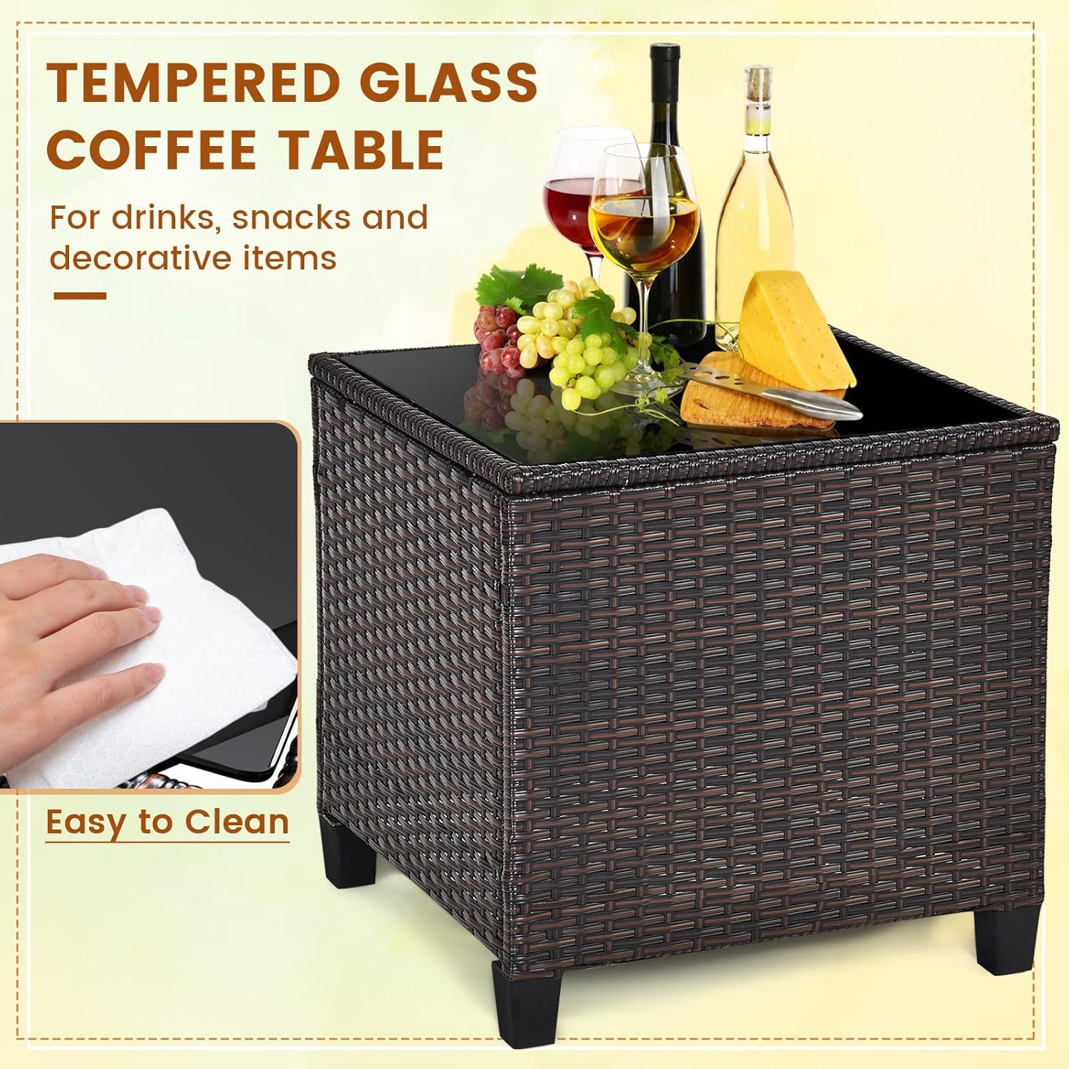 ชุดบิสโทรกลางแจ้ง 3 ชิ้น ทำจาก - Outdoor Furniture Rattan บทวิจารณ์และราคา